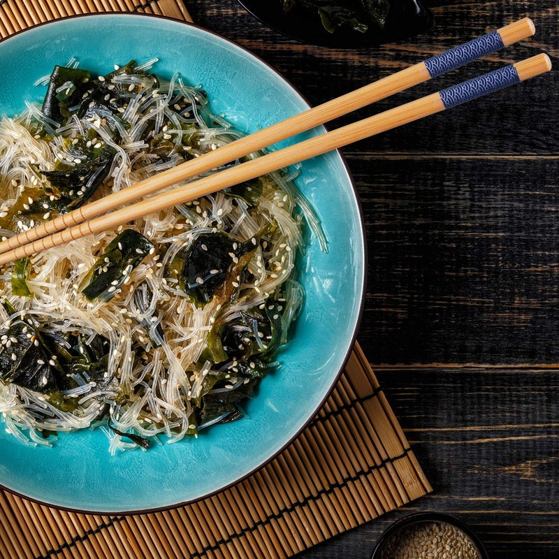 Antner 5 Pairs Bamboo Chopsticks Reusable Japanese Style Chopstick Gift Sets, Classic Natural Bamboo Chop Sticks Dishwasher Safe, 8.8 Inch/22.5cm - Image 4